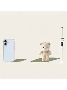 5件套毛绒害羞泰迪熊套装，可爱害羞泰迪熊毛绒玩具，韦斯特曼熊钥匙扣吊坠，可爱害羞关节泰迪熊包包挂饰，可爱泰迪熊娃娃吊坠，适合万圣节、圣诞节、感恩节礼物 - 彩色 - 查看 2