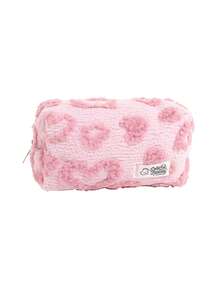 1pc Pillow-Shaped Pencil Case, Different Color Heart Pattern Design Stationery Storage Bag, Used For Writing Pen Eraser And Ruler Storage Pencil Case, Office Desktop Finishing Necessities, Essential School Supplies For The Back-To-School Season - Multicolor - View 19