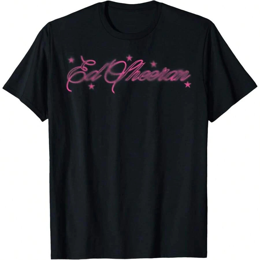 Ed Sheeran Star Curs Logo T-Shirt - Black - View 1