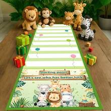 1 peça de corredor de mesa de jogo familiar com rolagem e pontuação para jogos de festa competitivos, noite de jogos, reuniões de carros, aniversário, Natal, aniversários, festas e festivais para formação de equipes, reuniões familiares, festas de amigos e eventos de festivais. - Multicolorido - Ver 4