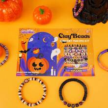 Beads Bracelets, Clay Beads Bracelat Making Kit Golden Beads Crafts Stocking Stuffers Decorations Charms Jewelry Making, Gifts Teen Age 6 - 12 - 萬聖節氛圍 - 查看 2