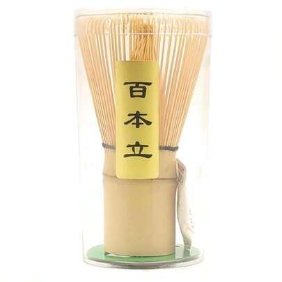 Matcha Whisk - Bamboo Whisk For Matcha Powder, Handcrafted Organic Traditional Japanese Chasen, 100-Prong Matcha Stirrer Wisk Mixer Brush For Authentic Tea Preparation