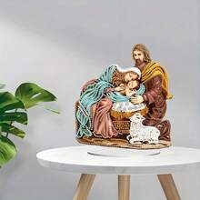 2D Flat Decor - Jesus Theme | Acrylic Craft Set For Desktop Decoration | Holiday Party Accessory - Multicolor - View 1