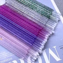 Mollie Lipper 100pcs Removing Swab Crystal Micro Brush Make Up Eyelash Extension Supplies Lashes Accessories Makeup Tools - Multicolor - View 3