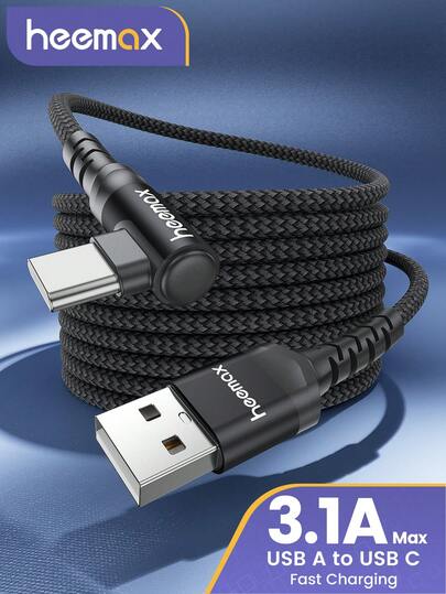 60W 最大功率快充 USB-A 转 Type-C 数据线，兼容三星 S24、S23 Ultra、S22、S21 和荣耀等配备 Type-C 接口的手机