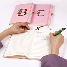 Pink Notebook For Women, 5.7\X8.3\ A5 Journal Notebook With Letter L, Dual-Sided Writing Notebook With Dividers, Cute Leather Journal For Work, Business, Schoolsss, Meetings, Travelers, Small Notebook,L - L - 查看 7