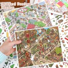 Naklejki 3D z miniaturowymi scenami, naklejki 3D stereoskopowe z mikrokrajobrazami małych domków, naklejki DIY do samodzielnego wykonania dla dorosłych, naklejki na zabawki, scrapbooking, odpowiednie do dekoracji słupków, naklejki DIY, na Boże Narodzenie, prezenty dla przyjaciół, artykuły do scrapbookingu, zabawne naklejki, naklejki na laptopa, naklejki na telefon Kindle - Wielokolorowe - Zobacz 1