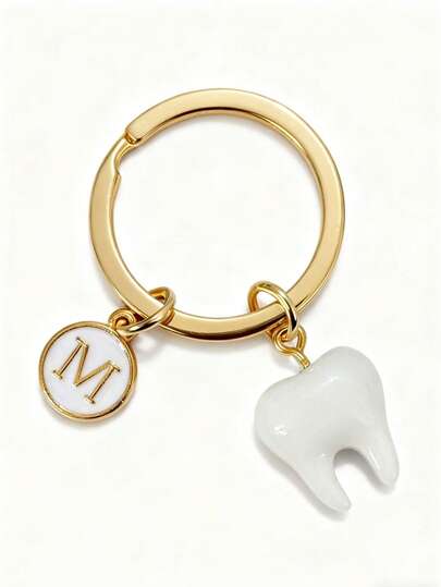 Personalized Dentist Tooth Keychain Gift