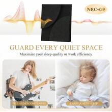Acoustic Wall Panels 8 Pack 2" X 2" Wall Art Sound Proof Panels 3D Carving Decorative Sound Absorbing Panels For Walls For Recording Studio Office Home, Black & Beige,31321678 - 黑色 - 查看 6