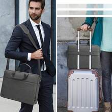 TECOOL 适用于14-17.3英寸华硕、惠普及其他品牌笔记本电脑的加厚肩带笔记本电脑包，防水防震，深灰色。 - 深灰色 - 查看 7