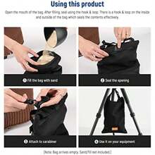 NEEWER Bolsa de Arena para Fotografía de Mano Plegable de 15,5" x 9,4", Correa para Hombro, Saco de Poliéster Resistente, Puf, para Soporte de Lente de Cámara y Soportes de Luz(default) - Multicolor - Ver 8