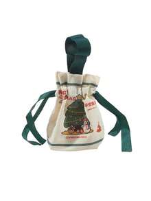 Christmas Canvas Gift Bags With Drawstring Closures | Party Gift Bags Suitable For Snacks, Candies, And Apples, Can Be Used For Halloween And Christmas Events - Cloth Bags With A Festive Atmosphere