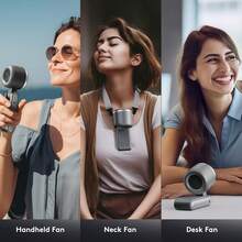 Portable Handheld Mini Fan, Foldable Powerful Winds Turbo Fan, 10000mAh Battery & 50000RPM Speed, USB Rechargeable Personal Fans With 5 Speed, Digital Display For Women Men Travel Camping Outdoor - 黑色 - 查看 7