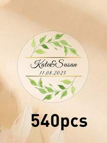 54-540 chiếc thẻ cưới cá nhân hóa trong suốt, nhãn dán quà tặng cưới hình tròn tùy chỉnh, thiết kế lá xanh, nhãn dán tên và ngày tháng cá nhân hóa, nhãn dán quà tặng cá nhân hóa hình tròn bằng PVC trong suốt chống thấm nước tùy chỉnh, trang trí, phong cách, đáng yêu, tùy chỉnh, 4x4cm, nhãn dán cho chai nước, hộp đựng, vợ, đồng nghiệp, gia đình, quà tặng độc đáo cho kỷ niệm, ngày Valentine, nhãn tiệc cưới, tình yêu vĩnh cửu - phong cách A - Xem 10