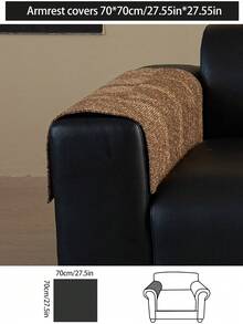 1pc All-Season Sofa Cushion Cover, Modern Minimalist Anti-Slip Sofa Seat Pad, Dust-Proof & Washable Sofa Slipcover, Brown Fashionable Soft Non-Fading Non-Shedding Bedroom Decor Pet-Friendly Protector, Adjustable For Corner Sofa, Bedroom, Office, Living Room Combo Furniture, 1/2/3/4 Seater Sofa - Brown - View 14