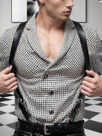 1 Stück Modische Lederriemen mit verstellbarer sexy Körperdekoration, schwarzer enger Riemen, Krawattenband für Dates, Partys, Kleidung, Accessoires, geeignet für Teenager, Sommer, Lässig, Outdoor, Athletik, Urlaub, Geschenke, Geburtstag, Alltag