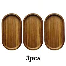 Wooden Cups And Plates, Multifunctional, Long Oval Shaped, Rectangular Tray. Wooden Tray, Beauty Display Tray, Perfume Tray, Bathroom Tray, Tableware Wooden Tray, Cake Tray. Kitchen Tray, Suitable For Dessert, Perfume Jewelry, Bath Supplies, Cosmetics, Bohemian Style, Rural Style Garden Tray, Paper Cup Tray, Suitable For Birthday, Easter, Father's Day, Mother's Day, Table Decoration