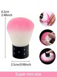 1/2/5pcs Nail Dust Brush, Nail Brush, Nail Cleaner Brush, Mushroom Head Brush, Makeup Brush, Powder Blush Brush, Mini Small Size