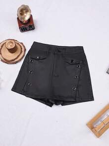 Apperloth A 时尚性感金属网眼迷你裙短裤音乐节 - 黑色 - 查看 7