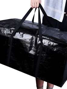 4XL 超大容量加厚收纳袋，搬家手提袋，可重复使用的衣柜整理袋，带拉链和结实提手，适用于衣物/鞋子/毯子/枕头等物品，非常适合搬家/旅行/收纳，是居家和旅行爱好者的必备品，也是返校和大学必备单品。 - 彩色 - 查看 3