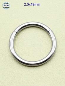 1 sztuka lekkich, kwalifikowanych ASTM F136 tytanowych kółek do nosa z zawiasami, do przegrody nosowej, chrząstki, helisy, Daith, Tragusa, Rook Conch, wargi, płatka ucha, kolczyk do przegrody nosowej dla kobiet i mężczyzn, biżuteria do ciała, duży rozmiar 10G, 8G, 6G, 8-19 mm