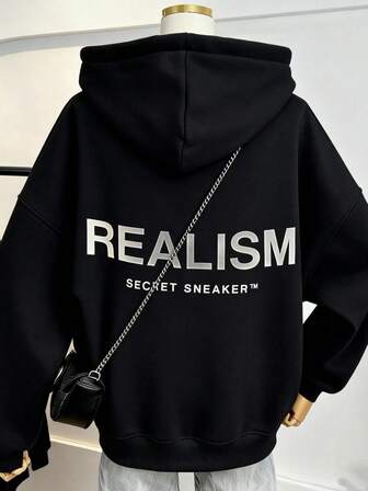 REALISM SECRET SNEAKER TM, คริสต์มาส, ปีใหม่, เสื้อผ้าผู้หญิงคริสต์มาส, เสื้อผ้าฤดูหนาวของผู้หญิง, ชุดฤดูใบไม้ร่วงของผู้หญิง, เสื้อผู้หญิงฤดูใบไม้ร่วง, เสื้อฮู้ดทรงไหล่ตกแบบลำลองของผู้หญิงพร้อมกระเป๋า