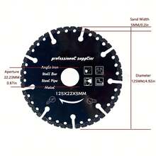 1pc Professional Rhinestone Cutting Disc, 115*22*5/125*22*5 Multi-Functional Cutting Blade, Suitable For Steel, Metal, Stone, Marble, Iron, Aluminum, Concrete - High Efficiency Rhinestone Saw Blade