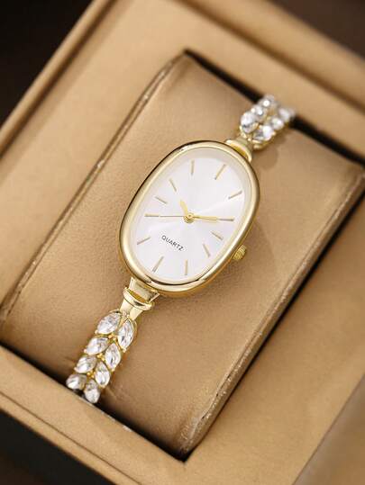 1 pieza Reloj de mujer nuevo, ligero, de lujo, elegante, versátil, minimalista, exquisito y de negocios, disponible en múltiples colores, a juego con el estilo de la hermana, adecuado para decoración y uso diario, esencial como regalo de cumpleaños, Halloween/Navidad para novia/hija