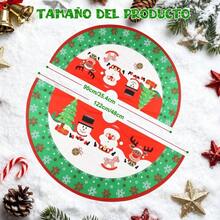 Falda para Arbol De Navidad Falda De Árbol De 122 CM Se Puede Utilizar para Decoración Navideña o De Fiesta Navidad Tapete Decoración De Se Puede Utilizar En Interiores y Exteriores - Verde122CM - Ver 2