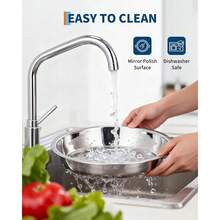 mteryoing Chafing Dishes For Buffet Set Of 2/4/6, 5 QT Round Buffet Servers And Food Warmer Set With Glass Lid, Holder & Drip Tray, Stainless Steel Chafers For Catering Parties Wedding Banquet - 4 件裝 - 查看 5