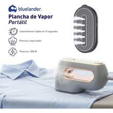 Bluelander Plancha de Vapor Portatil 2 en 1, Plancha y Vaporizador Vertical, Capacidad 100ml, Calentamiento Rápido en 30 Segundos, Elimina Arrugas, Incluye Bolsa de Franela, Ideal para Viajes (Gris) - Gris - Ver 8