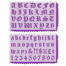 Stencil Stop Gothic Font Lettering Stencil - Reusable Old English Font Stencil Template For DIY Projects, Painting, Drawing, Crafts - 14 Mil Mylar Plastic [1 Inch Tall Letters, 2 Stencils Included],GothicFontLettering[Stencil] - 哥德字體[模板] - 查看 1