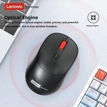 Lenovo N02 Wireless Mouse, 2.4G Wireless Connection, 4 Buttons, Strong Anti-Interference Capability, Smart Sleep Mode, Extended Battery Life, Portable Design, Suitable For Office, Laptop, Desktop And Tablet - Black - View 7