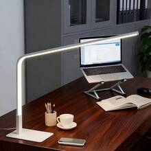 1pc Metal LED Desk Lamp, Minimalist Eye-Caring Reading Light, Suitable For Study And Office/Bedroom Or Reading Room, 3-Color Dimming Button, USB Powered, Bright Upright Nightlight, Bedside Lamp, Workspace Lighting, Modern Decor, Minimalist Lamp, Multicolor Light, Dimmable, Book Lover, Office Worker - 3 Colors - View 5