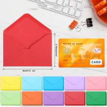 Assorted Color Gift Card Envelopes, Colorful Mini Envelopes - For Event Party Invitations, Greeting Cards, Self-Adhesive Envelopes, Mini Pocket Envelopes For Notes, Suitable For School, Office And Home Use