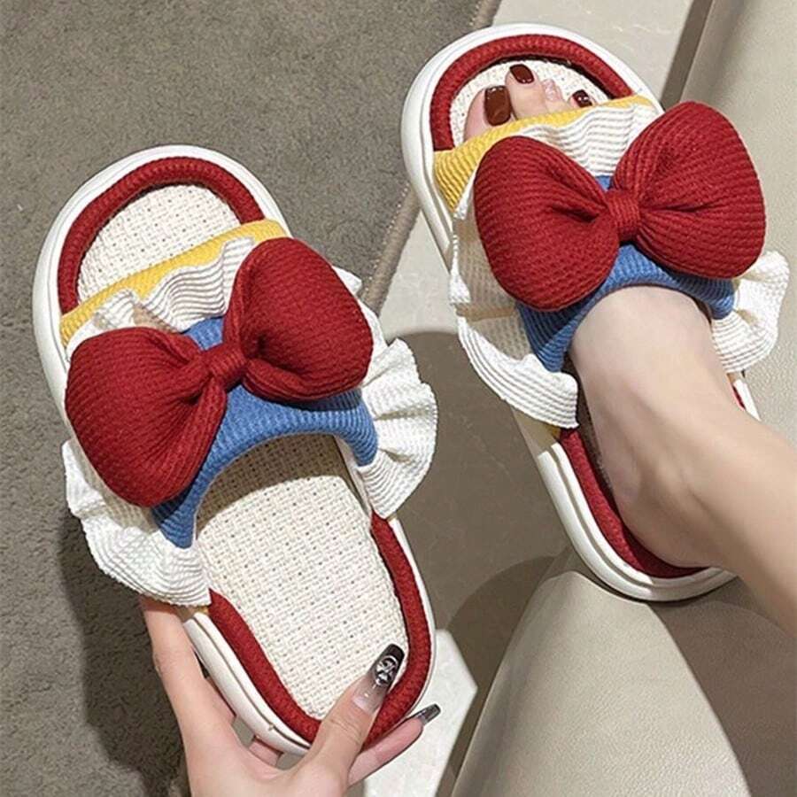 1双女士套脚拖鞋，公主风设计，轻便静音防滑，适合春季、秋季、四季穿着，保暖舒适，也适合闺蜜节、送给小狗、狂欢节、妇女节、旅行必备、婚礼回礼、Y2K、卧室、汽车配件、厨房装饰等场合。 - 彩色 - 查看 1