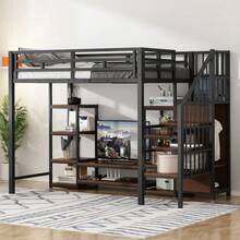 Kids Bed Frames, Headboards & Footboards - Black + Metal + 90cm*200cm - View 2