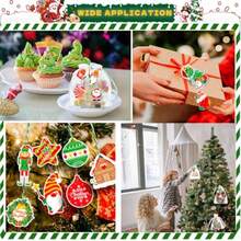 D75PCS Christmas Gift Bags 25 Set 25 Organza Gift Bags 4X6in And 25 Cute Keychain 25 Merry Christmas Tags And Rope Christma Party Favors Holiday Treat Bag Set Stocking Stuffers - 聖誕節風格 - 查看 5