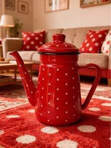 1 pièce Cafetière à goutte manuelle en émail 1,2 L, cafetière à goutte manuelle multicolore pour la maison, convient à tous les types de cuisinière, bouilloire en émail résistante à la chaleur, théière en émail, pot à eau en émail, casserole en émail, petit pot intégré, pot d'eau froide, pot d'eau bouillante - Bouilloire de brassage manuelle de 1,2 L - Voir 14