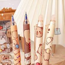 1 peça/3 peças/6 peças Caneta Neutra Apagável Exquisita e Fofa de Capivara em Desenho Animado, Padrão Aleatório, Caneta Presente de Escritório e Aprendizagem, Pequenos Prêmios para Estudantes, Papelaria, Ponta de Caneta ST Suave e de Secagem Rápida, Caneta Neutra Apagável, Adequada para Educação Pais-Filhos, Adequada para Escolas Masculinas e Femininas, Estudantes, Papelaria, Pintura, Salas de Aula de Professores, Suprimentos de Aprendizagem, Aniversários, Feriados, Presentes de Festa