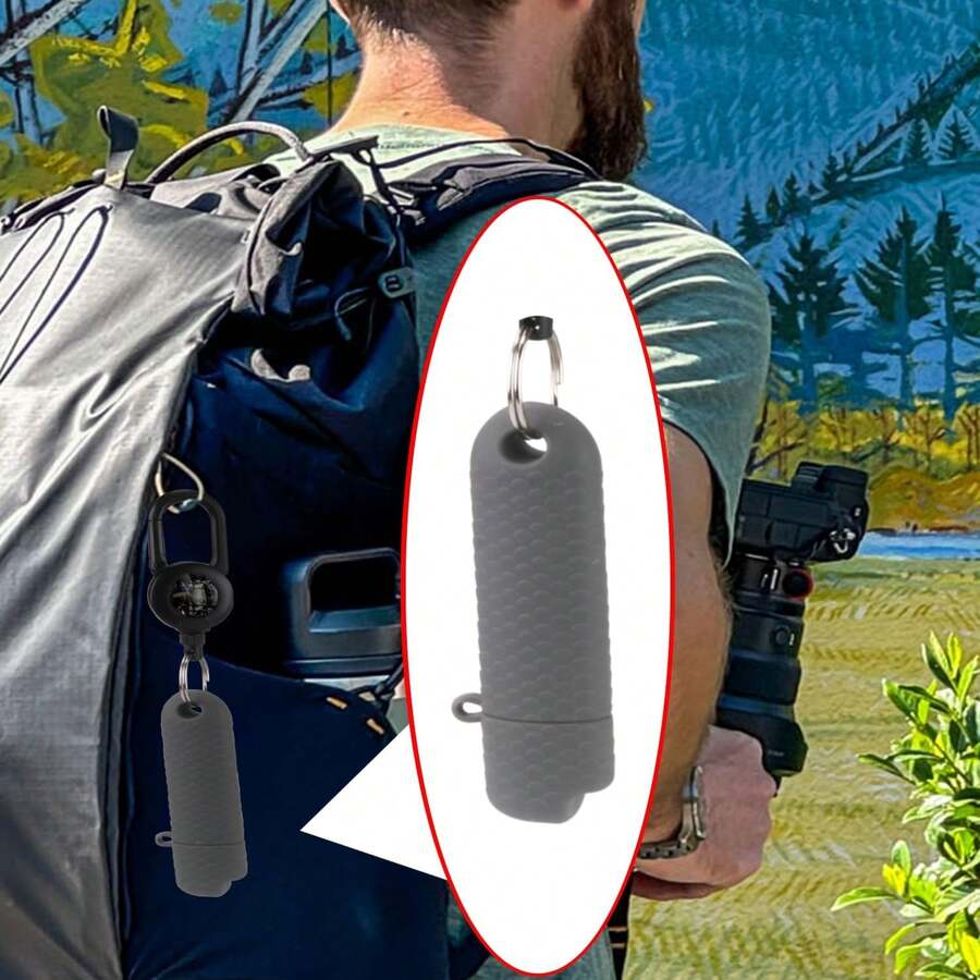 2 Pcs Waterproof Lighter Cover Holder Regular Lighters Sleeve Type J6 Outdoor Survival Multipurpose Seal Lighter Pouchfor Hiking And Camping (Gray) - Tím nhạt - Xem 1