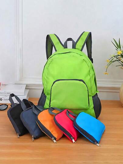 Foldable Backpack Waterproof Travel Bag Lightweight Large Capacity Sport Bag Portable Storage Bag Women Men For Sports Fitness Exercise Outdoor Riding Hiking Travel Fishing Vacation Travel Camping Essentials Equipment Hiking Accessories