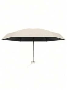 1 pieza Paraguas compacto con protección contra la lluvia y los rayos UV, paraguas de viaje portátil y mini con estuche, selección de primavera y verano, regalos para damas de honor, decoración de habitación, dormitorio, playa, viaje, para hombres, para mujeres, vacaciones - Albaricoque - Ver 9