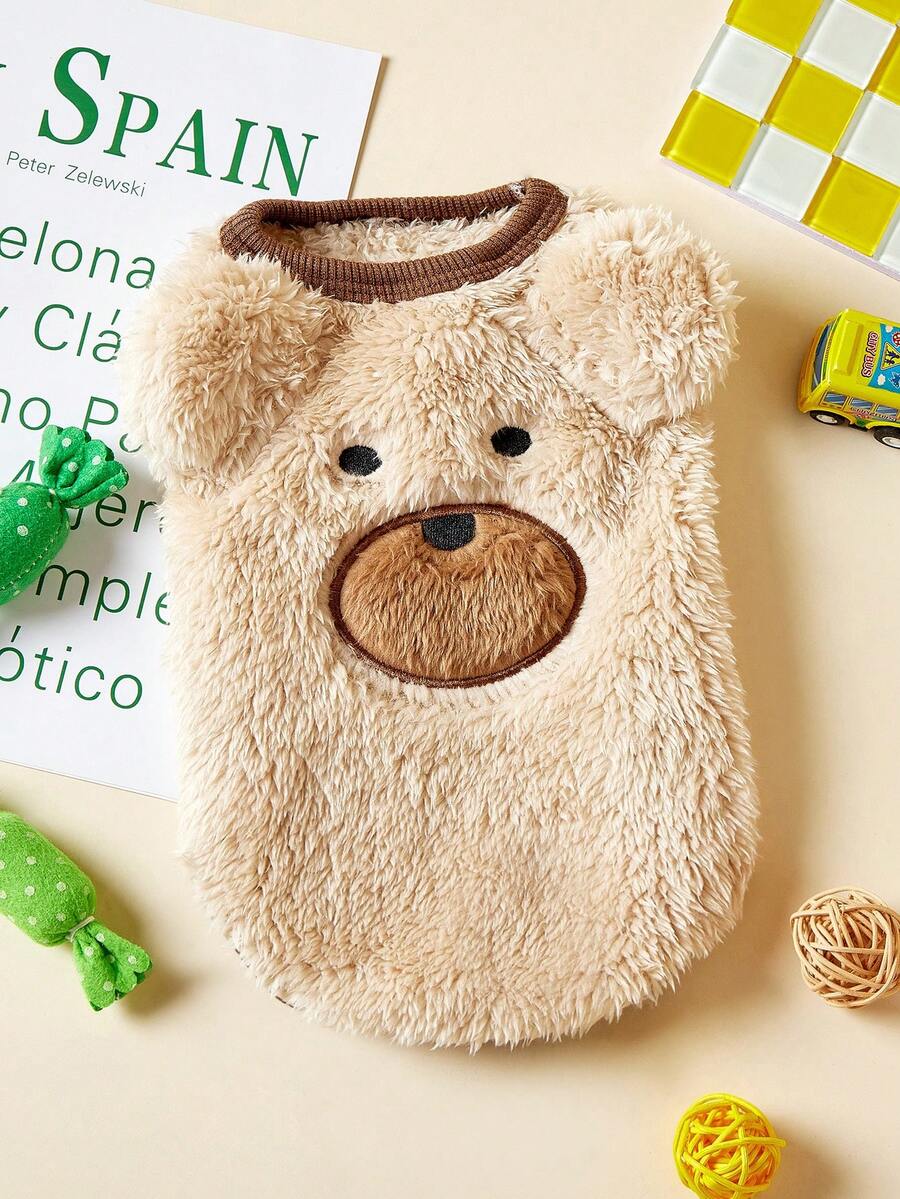PETSIN O singură bucată O vestă de pluș pentru câini și pisici în stil japonez și coreean de pluș Ursuleț de pluș