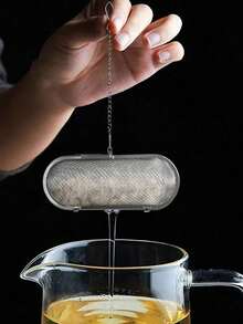 1pc Reusable Stainless Steel Long Handle Spice Filter Net, Suitable For Kitchen, Cookware, Food, Cooking, Camping, Holiday, Beach, Room Decor, Storage, Party, Travel. Kitchen Accessory, Essential Kitchen Tool, Gift For Home Chef. - Silver - View 6