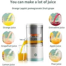 Exprimidor de jugo eléctrico portátil, carga USB, control de botón fácil, contenedor desmontable, extractor de jugo de frutas para el hogar, separador de jugo automático, adecuado para jugo fresco, regalo de vacaciones perfecto - Multicolor - Ver 9
