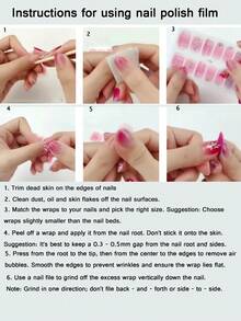 5 Sheets Marbled Nail Stickers Set - Women And Girls Self Adhesive Full Wrap Nail Stickers, Disposable Full Coverage Nail Polish Strips, DIY Nail Art Nail Essentials - Multicolor - View 12