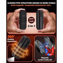 Rechargeable Hand Warmers 2 Pack - 6000mAh AI Handwarmers With Flashlight 5 Level, 20Hrs Long Lasting, 2 In 1 Portable Heater, Women/Men/Camping/Hunting - Black - View 7