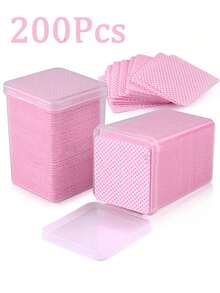 200 pezzi/100 pezzi/50 pezzi/20 pezzi Salviette detergenti per rimuovere lo smalto gel, strumenti per manicure, salviette senza lanugine, tamponi per la pulizia, accessori per il make-up, all'ingrosso, forniture per unghie, strumenti per unghie, accessori per arte di unghie, ritorno a scuola, unghie, strumenti per unghie per unghie finte - Multicolore - Visualizzare 3