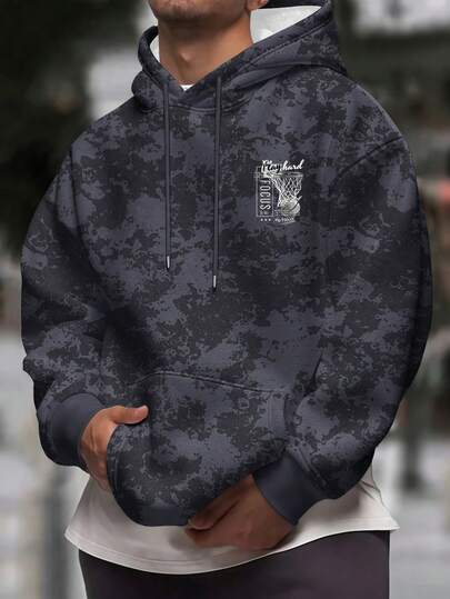 Alltony This Men's Hooded Sweatshirt Features A Lightweight Pullover Design, Perfect For Spring And Autumn Wear, And Is Adorned With Tie-Dye Prints And Basketball-Themed Graphics. Whether For A Street Style Look, A Casual Outfit After A Basketball Game, Daily Commutes, Weekend Getaways With Friends, A Gym Break, Or A Short Outdoor Adventure, This Sweatshirt Is Incredibly Versatile And Easy To Match.